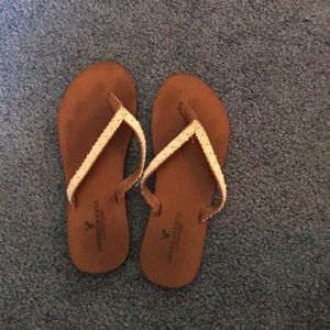 White Lace Flip Flops